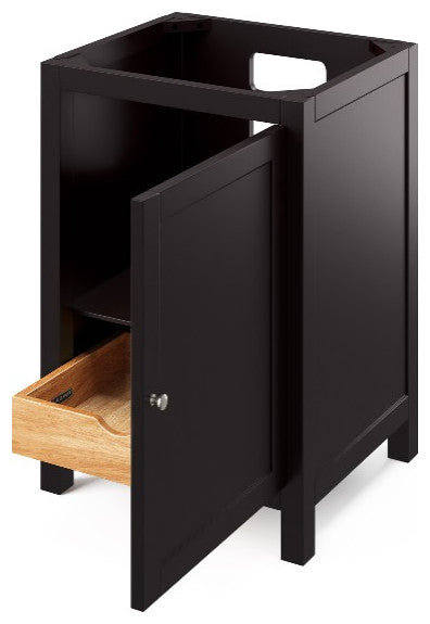 Astoria Transitional 24" Espresso Vanity, Boulder Cultured Marble Vanity Top