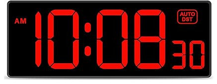 LED Digital Wall Clock with Seconds, Electric Clock