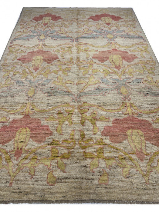 Fine Hand Knotted Persian Sultanabad Rug 6'1"x9'4"