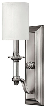 Hinkley Sussex Medium Single Light Sconce, Brushed Nickel