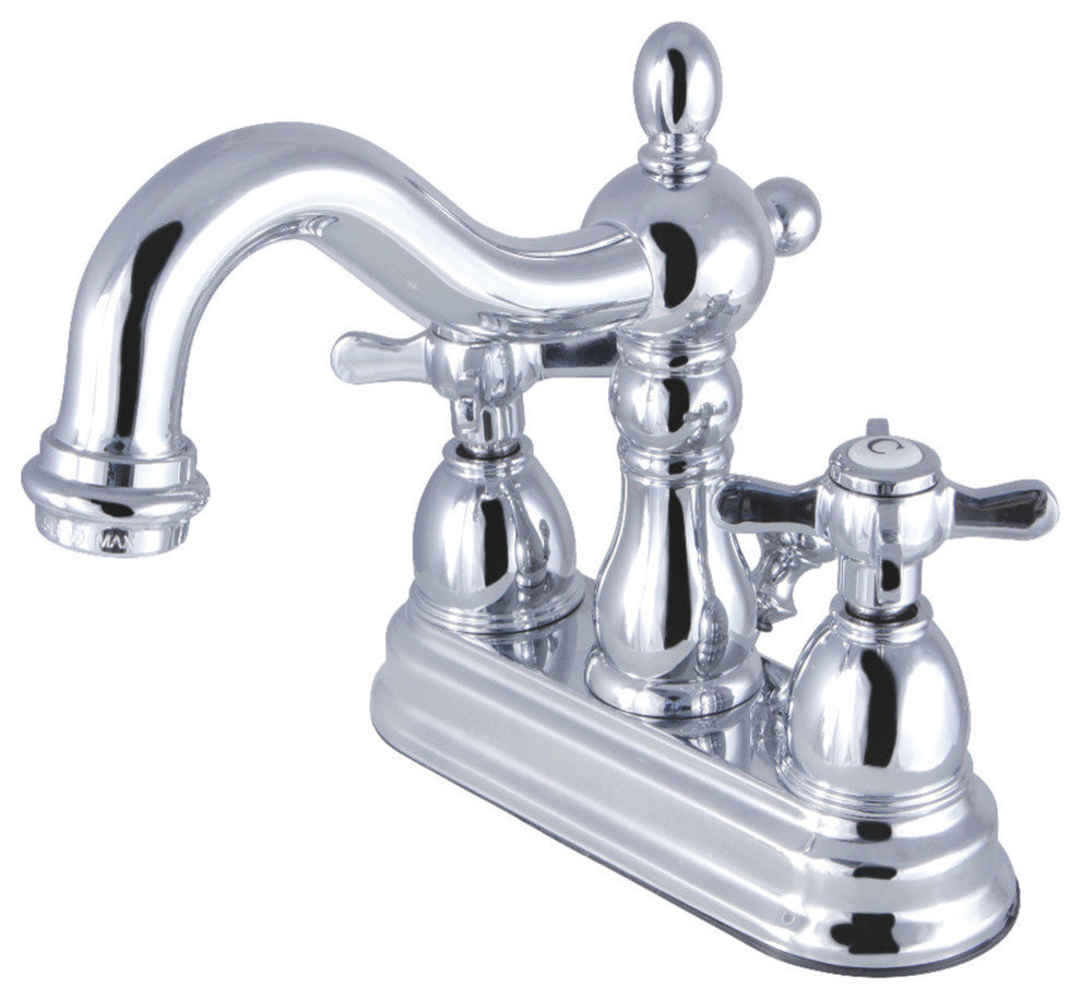 4" Centerset Bathroom Faucet WithRetail Pop-Up, Polished Chrome