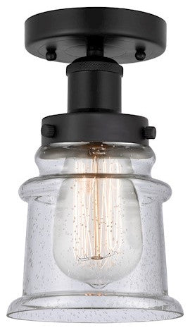 Innovations 616-1F-BK-G184S Canton 1 Light Semi-Flush Mount, Matte Black