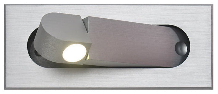Modern Minimalistic Wall Lamp in European Style, Living Room, Bedroom, Silver, Neutral Light