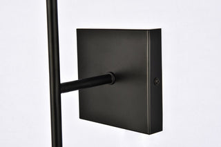 Noah 2-Light Black and Clear Glass Wall Sconce