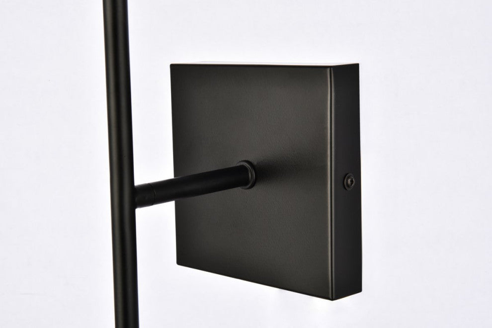 Noah 2-Light Black and Clear Glass Wall Sconce