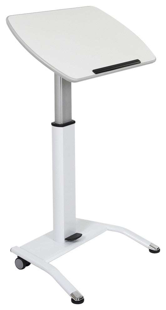 Luxor LX-PNADJ-WH Pnematic Height Adjustable Lectern
