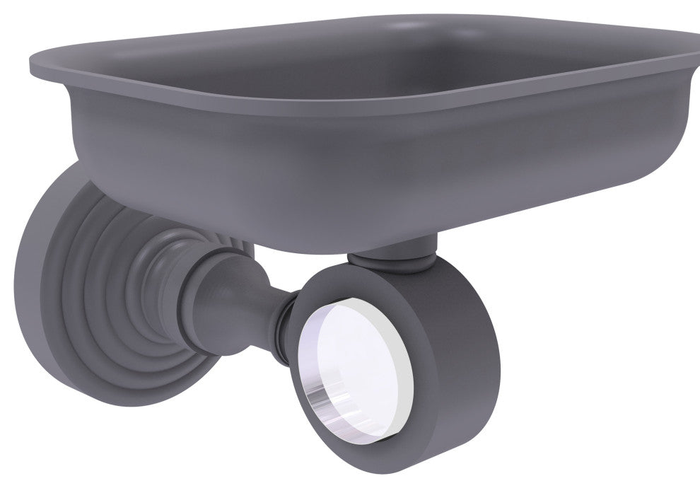 Pacific Grove Wall-Mount Soap Dish Holder, Matte Gray