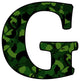 VWAQ Camoflauge G Wall Decal Peel and Stick Military Camo Pattern Wall Letter