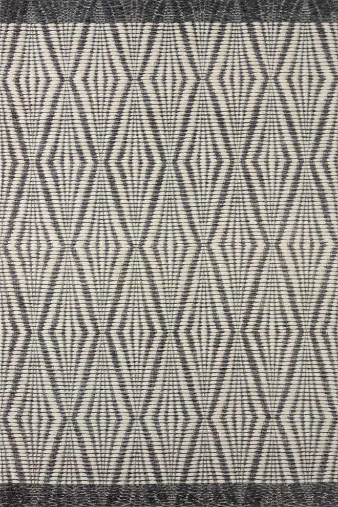 Loloi Kenzie Ivory / Charcoal 7'-9" x 9'-9" Area Rug