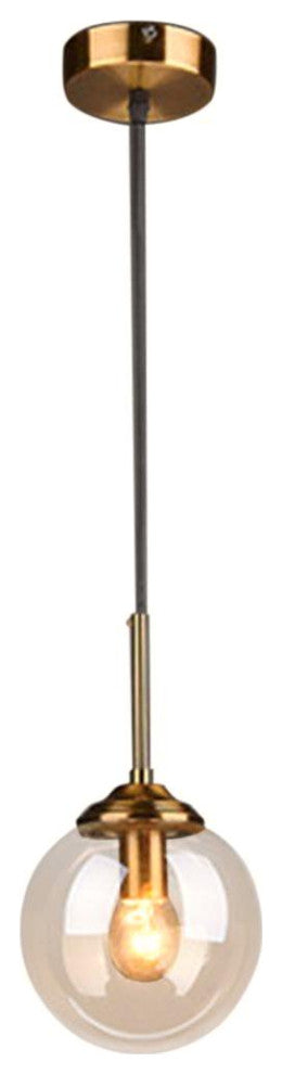 MIRODEMIÂ® Chexbres | Pendant Light in the Shape of Glass Balls, Amber Glass, Cool Light