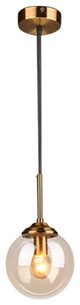 MIRODEMIÂ® Chexbres | Pendant Light in the Shape of Glass Balls, Amber Glass, Cool Light