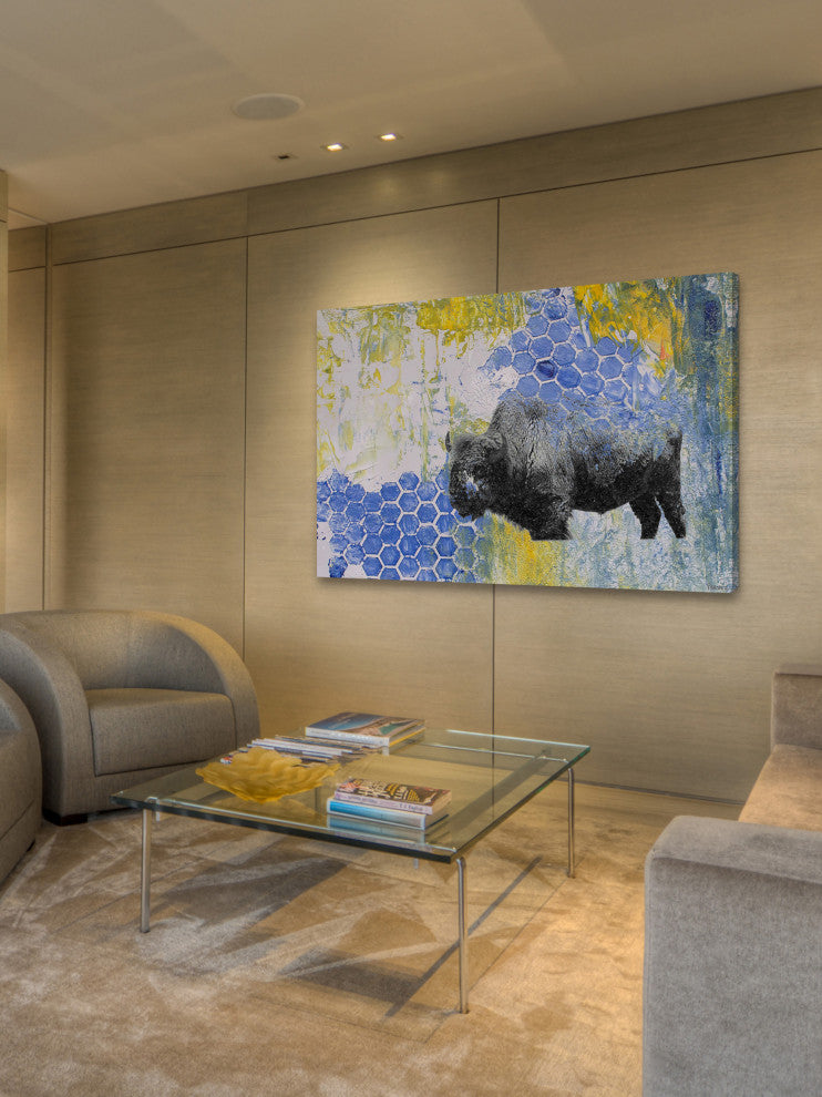 "Buffalo Honeycomb" Painting Print on Wrapped Canvas, 24"x16"