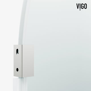 VIGO Arden 34" W x 78" H Frameless Fixed Shower Screen, Chrome, Clear Glass