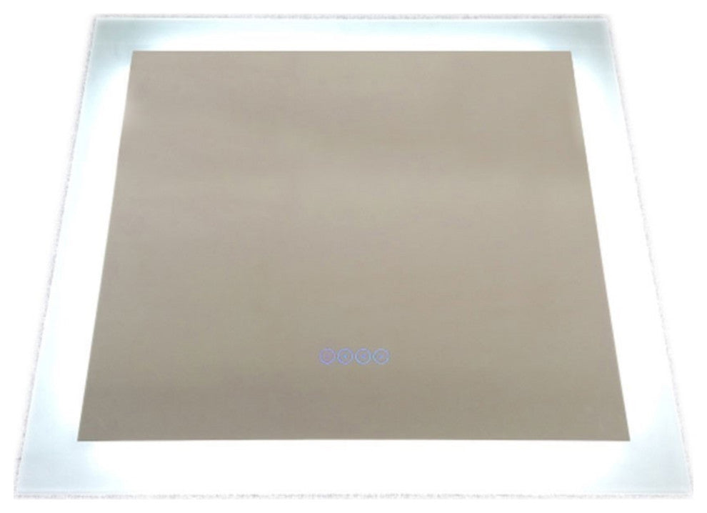 30" Rectangular Led Bordered Illuminated Mirror With Bluetooth Speakers