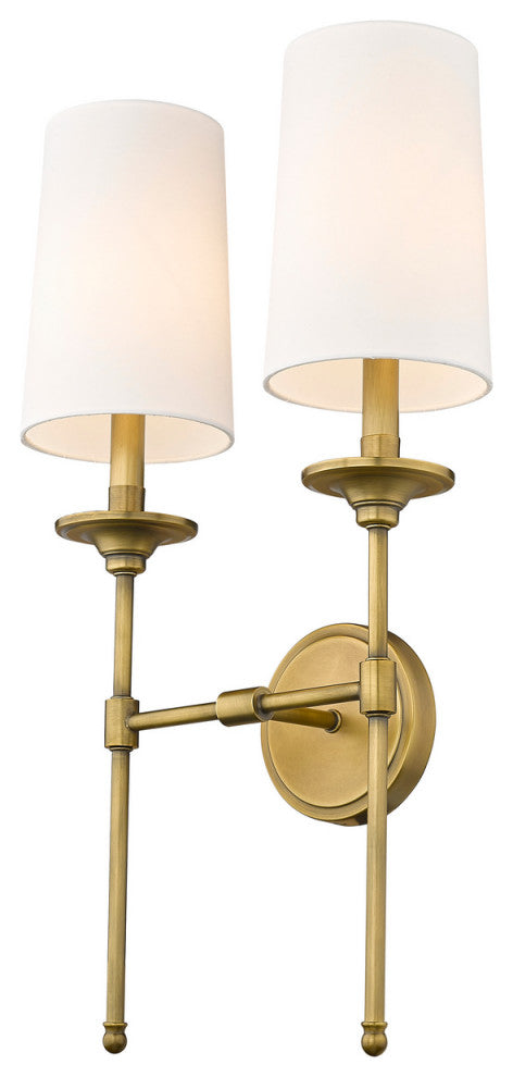 Zlite 3033-2S-RB 2-Light Wall Sconce, Off White