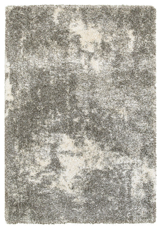 Hartley Granite Light Gray and Ivory Area Rug, 6'7"x9'6"