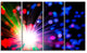 Multicolor Optical Fiber Lighting, Abstract Canvas Wall Art, 48"x28", 4 Panels