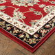 Karaman Floral Traditional Red/ Multi Area Rug, 5'3"x7'6"
