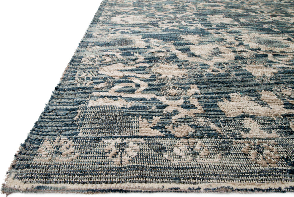 Izmir Rug, Navy and Neutral, 2'8"x10'