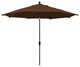 11' Bronze Auto-Tilt Crank Aluminum Umbrella, Teak Olefin
