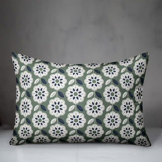 Green Navy Mod Pattern 14x20 Indoor/Outdoor Pillow