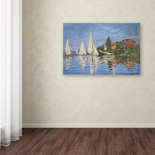 Claude Monet 'Regatta at Argenteuil' Canvas Art, 24x16
