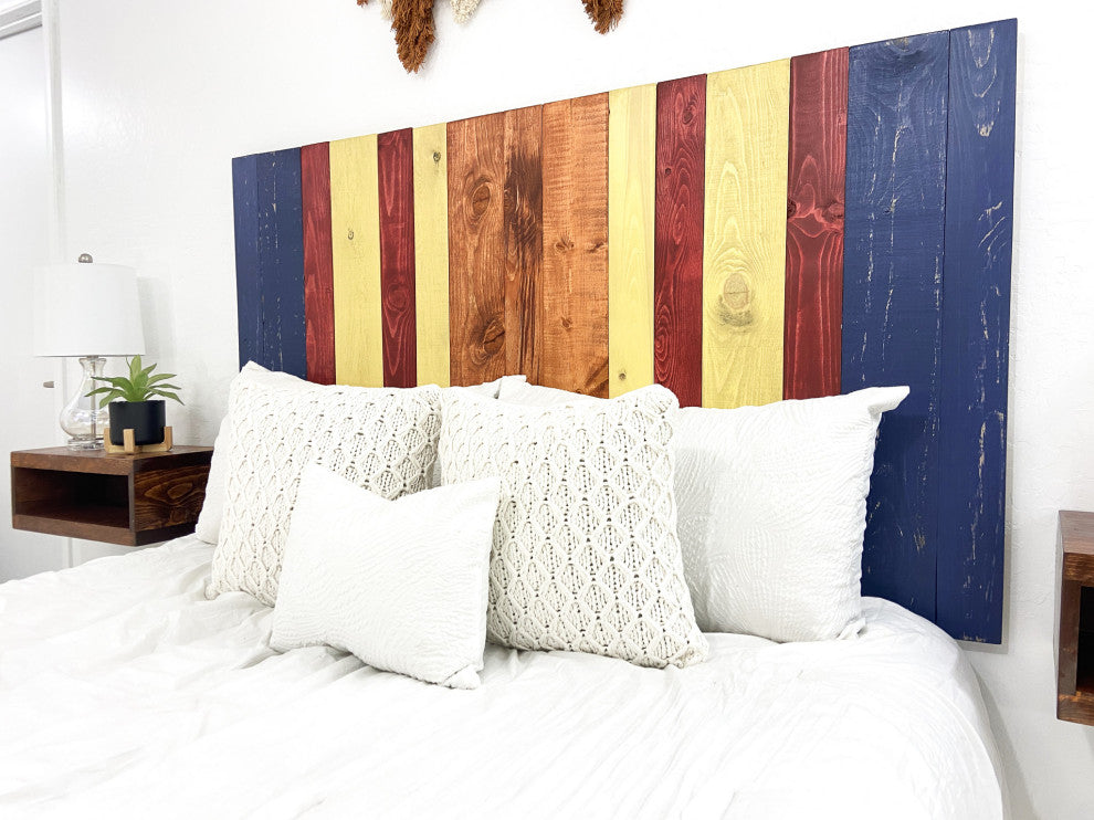 Handcrafted Headboard, Hanger Style, Copper Mix, Full