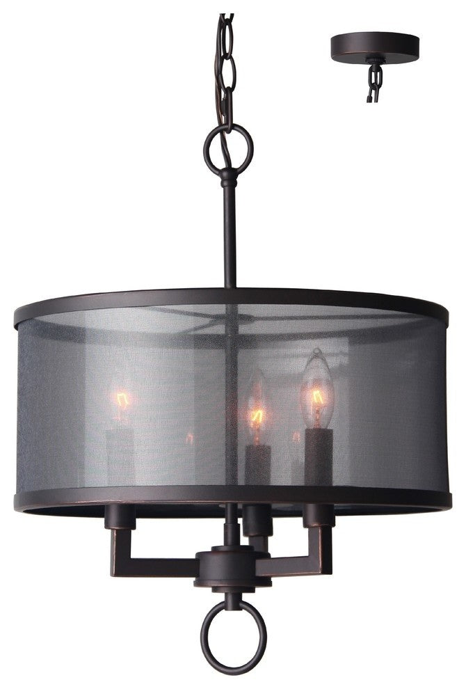 Jamison 3-Light Pendant Chandelier, Metallic Bronze