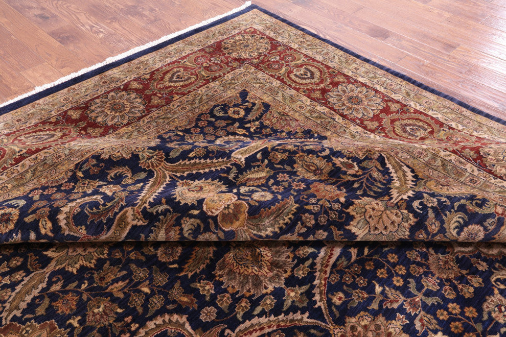 12' 0" X 14' 7" Fine Persian Tabriz Hand-Knotted Wool Rug Q8498