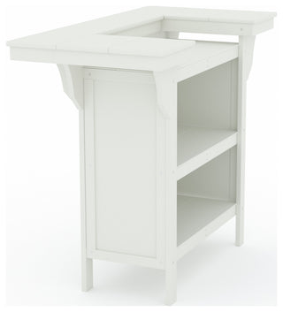LuXeo Bailey-Cabo Serving Counter 3-Piece Set, White