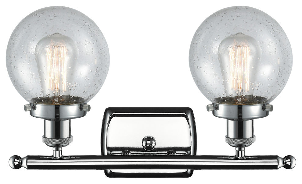 Beacon 2-Light Bath Vanity-Light, Polished Chrome, Seedy