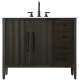 Home Living 42" Single Bathroom Vanity, Chocolate Oak