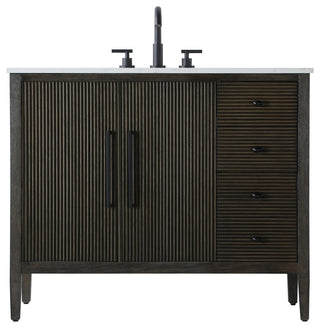 Home Living 42" Single Bathroom Vanity, Chocolate Oak
