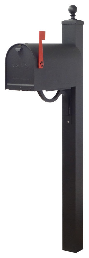 Titan Aluminum Curbside Mailbox and Springfield Mailbox Post