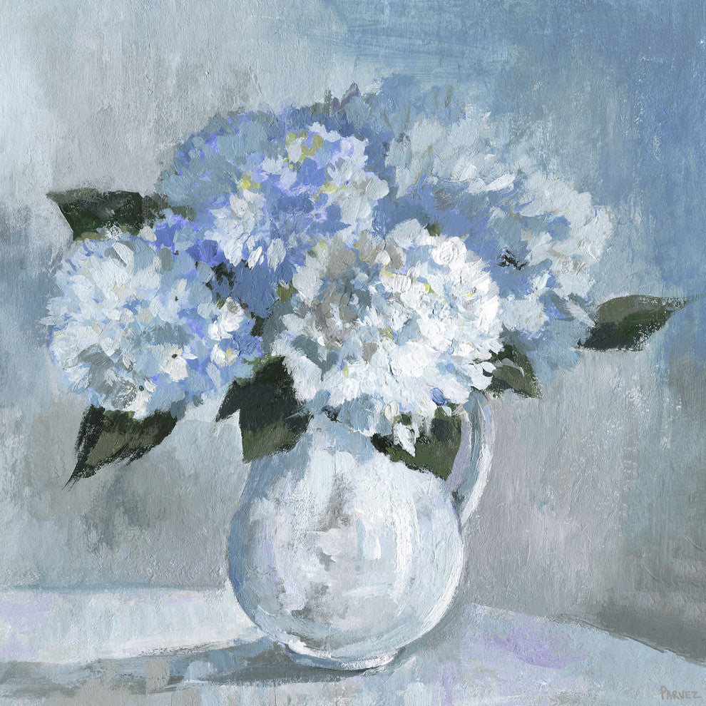 "Winter Flower Bouquet" Painting Print on Wrapped Canvas, 48"x48"