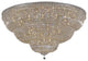 Elegant Tranquil Flush Mount, Chrome Finish With Royal Cut Crystal
