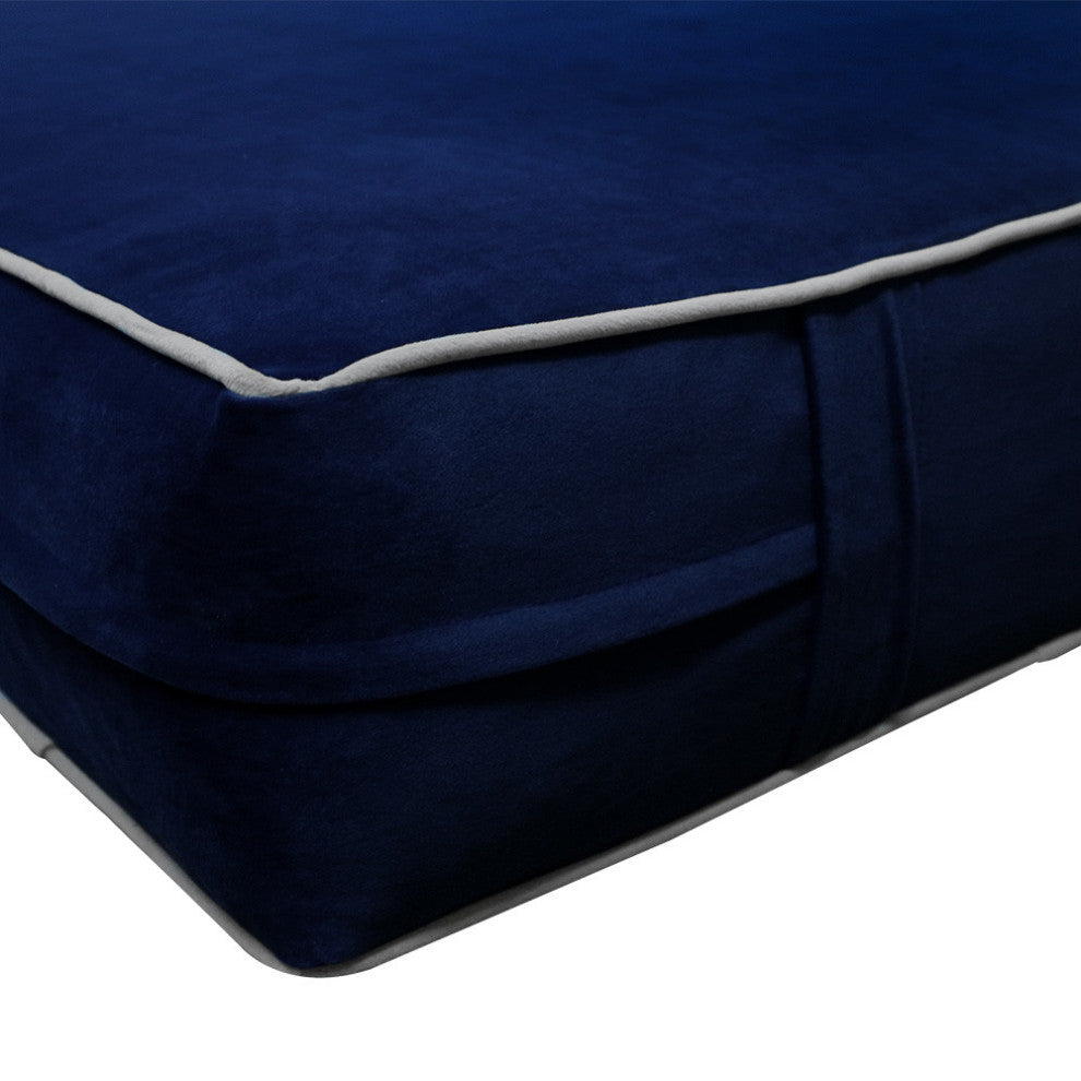 STYLE V2 TwinXL Velvet Contrast Indoor Daybed Mattress Pillow |COVER ONLY| AD373