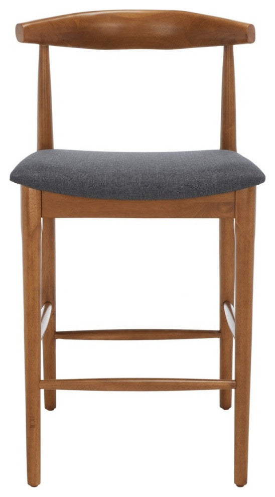Safavieh Lionel Retro Counter Stool, Walnut/Dark Grey