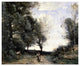 "Along the Path" Digital Paper Print by Jean-Baptiste-Camille Corot, 24"x20"