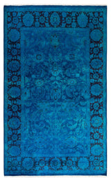 Fine Vibrance, One-of-a-Kind Hand-Knotted Area Rug Purple, 4'6"x7'3"