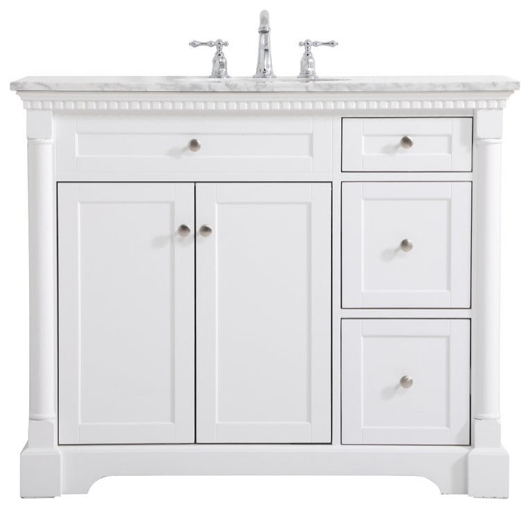 Home Living 42" Single Bathroom Vanity, White