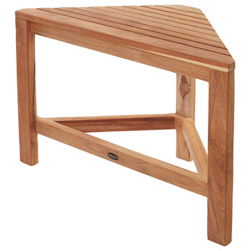 Teak Corner Shower Bench RAY 24" (60 cm)