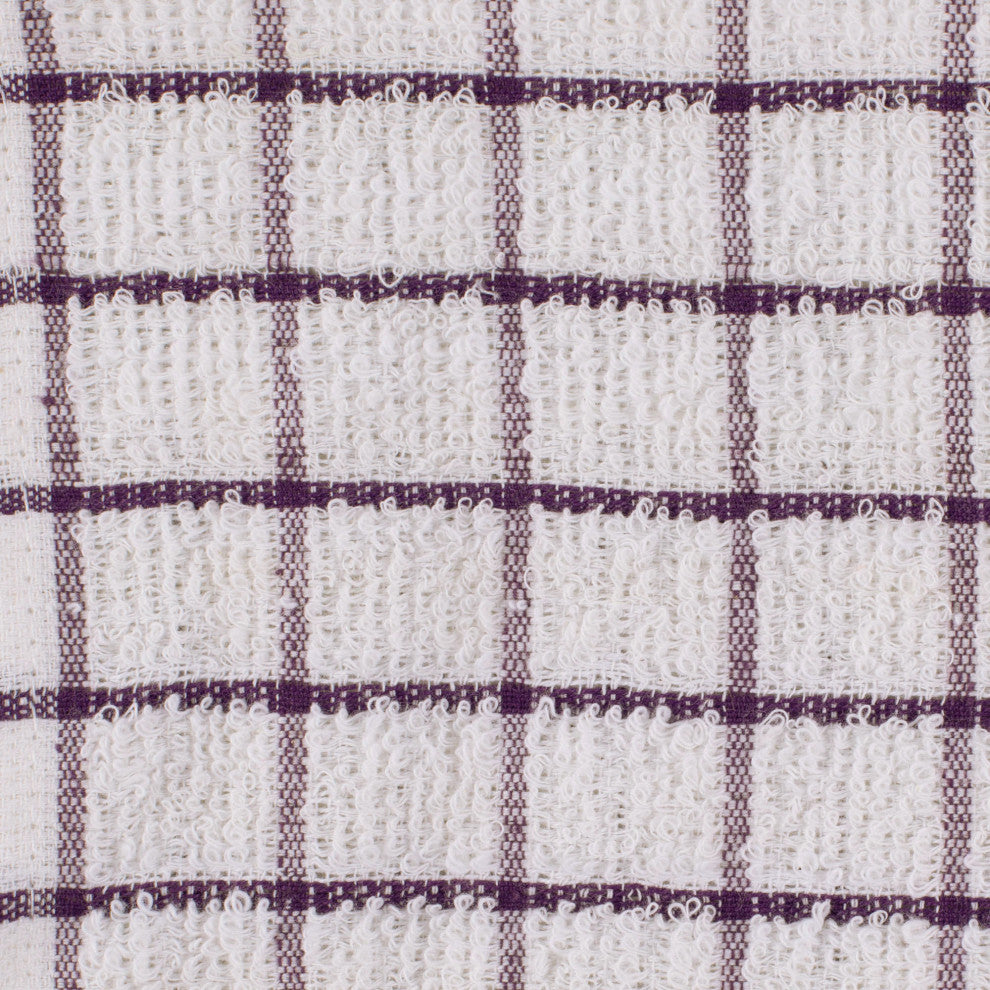 Eggplant Combo Windowpane Dishcloth, Set of 6