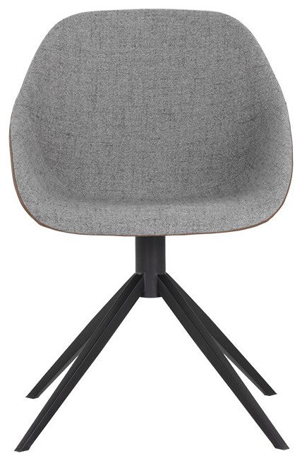 Mccoy Swivel Dining Chair, November Gray/Cinnamon Brown