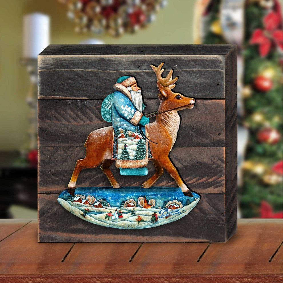 Reindeer Ride Wooden Decor