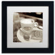 Alan Blaustein ''Bar Giuseppe'' Art, Black Frame, White Mat, 11x11