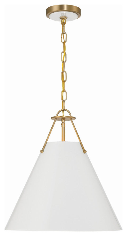 Crystorama Lighting Group XAV-B8305 Xavier 3 Light 16"W Pendant - Vibrant Gold