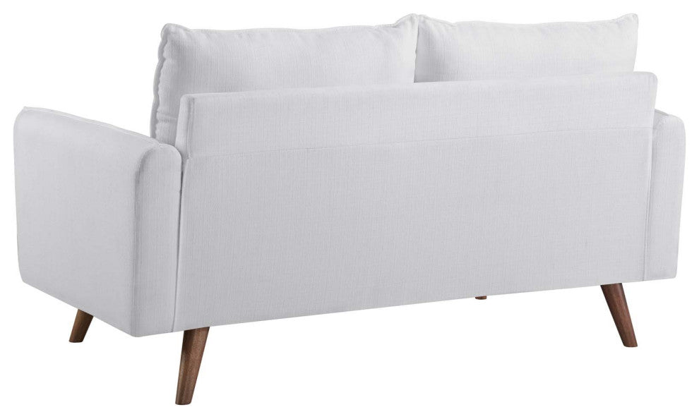 Loveseat and Sofa Set, Fabric, White, Modern, Living Lounge Hotel Hospitality