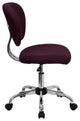 Flash Furniture Mid-Back Burgundy Mesh Task Chair With Chrome Base