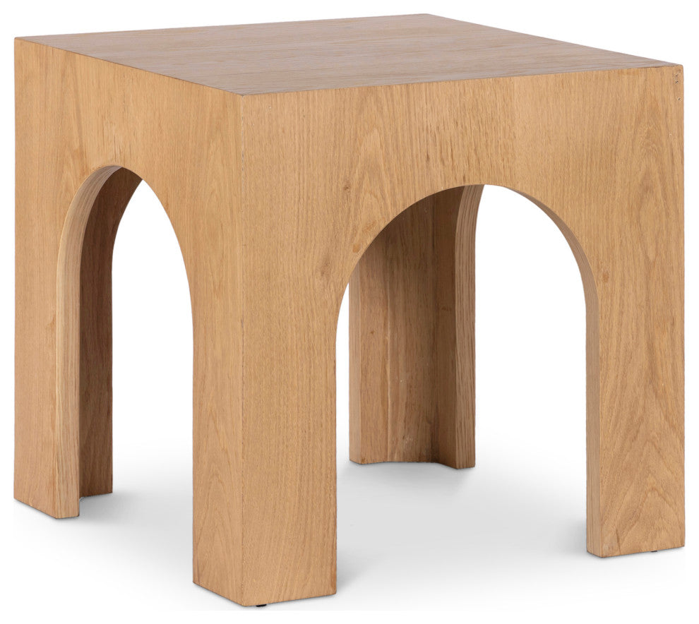 Arch End Table, Oak